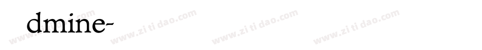 Admine字体转换