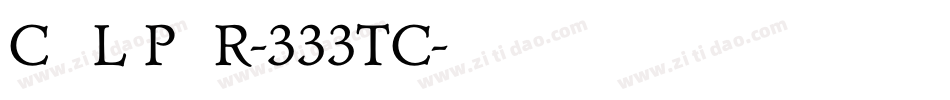 CALIPER-333TC字体转换