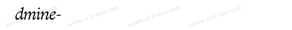 Admine字体转换