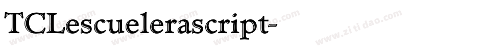 TCLescuelerascript字体转换