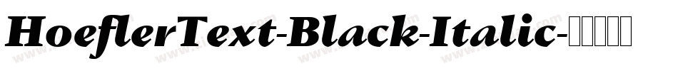 HoeflerText-Black-Italic字体转换