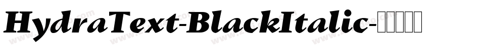 HydraText-BlackItalic字体转换