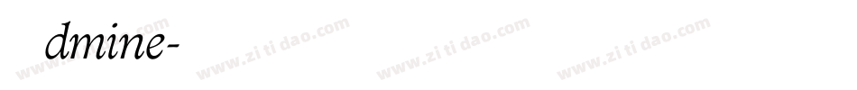 Admine字体转换