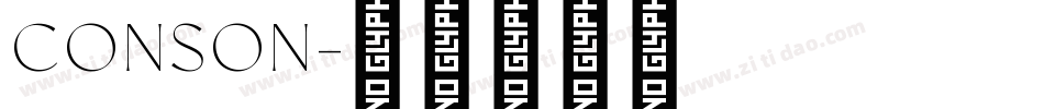 CONSON字体转换