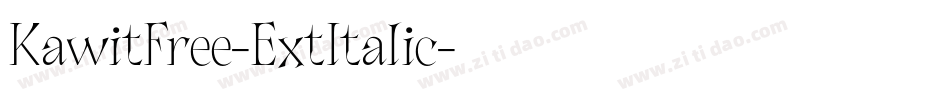 KawitFree-ExtItalic字体转换