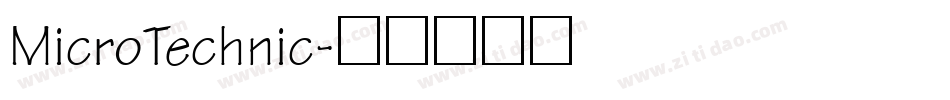 MicroTechnic字体转换