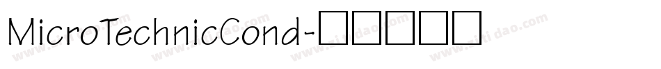 MicroTechnicCond字体转换