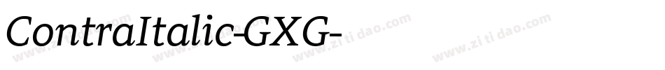 ContraItalic-GXG字体转换