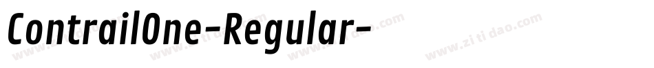 ContrailOne-Regular字体转换
