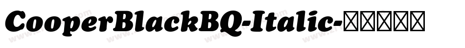 CooperBlackBQ-Italic字体转换