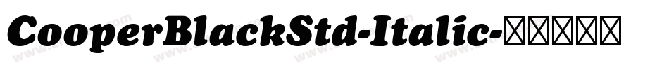 CooperBlackStd-Italic字体转换