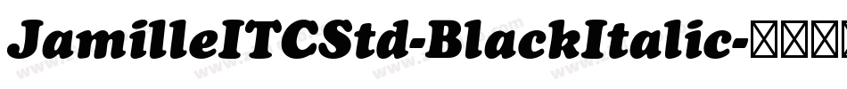 JamilleITCStd-BlackItalic字体转换