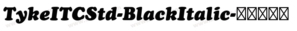 TykeITCStd-BlackItalic字体转换