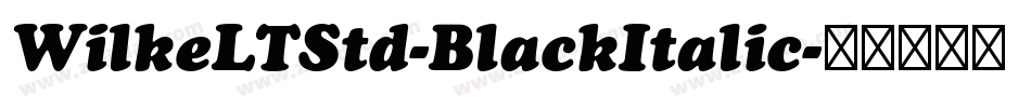 WilkeLTStd-BlackItalic字体转换