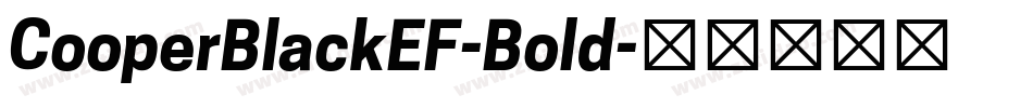CooperBlackEF-Bold字体转换