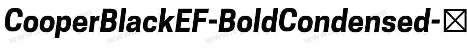 CooperBlackEF-BoldCondensed字体转换