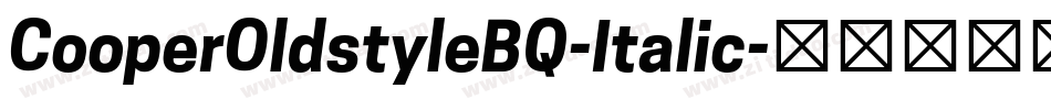 CooperOldstyleBQ-Italic字体转换