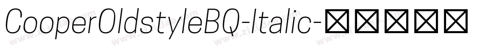 CooperOldstyleBQ-Italic字体转换
