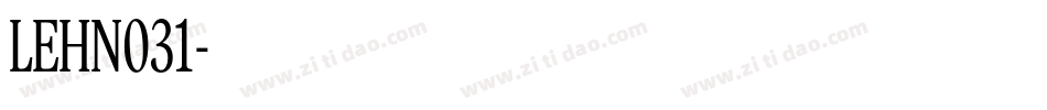 LEHN031字体转换