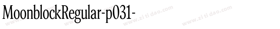 MoonblockRegular-p031字体转换
