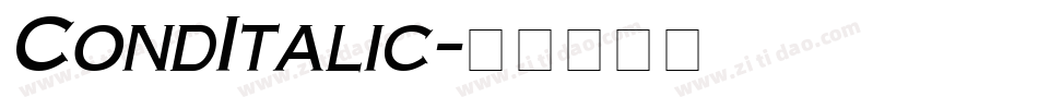 CondItalic字体转换