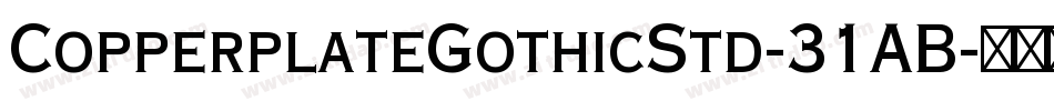 CopperplateGothicStd-31AB字体转换