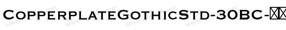 CopperplateGothicStd-30BC字体转换
