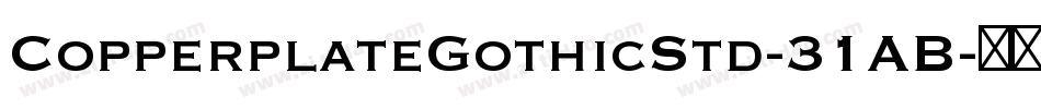 CopperplateGothicStd-31AB字体转换