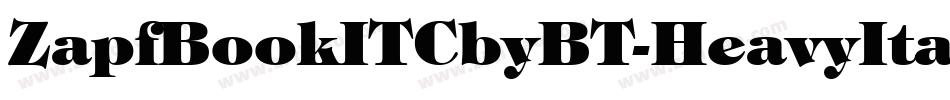 ZapfBookITCbyBT-HeavyItalic字体转换