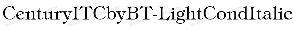 CenturyITCbyBT-LightCondItalic字体转换