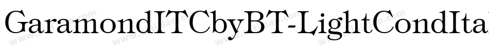 GaramondITCbyBT-LightCondItalic字体转换