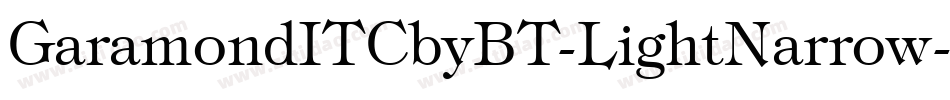 GaramondITCbyBT-LightNarrow字体转换