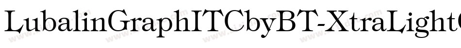 LubalinGraphITCbyBT-XtraLightOb字体转换