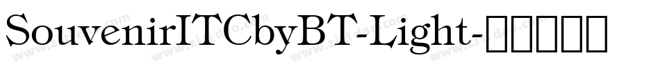 SouvenirITCbyBT-Light字体转换