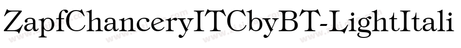 ZapfChanceryITCbyBT-LightItalic字体转换