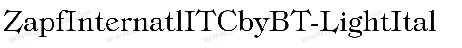 ZapfInternatlITCbyBT-LightItal字体转换