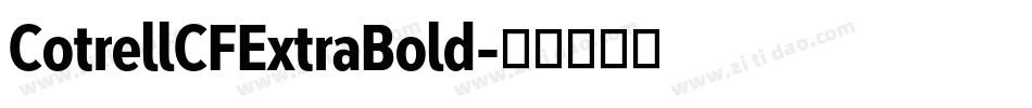 CotrellCFExtraBold字体转换