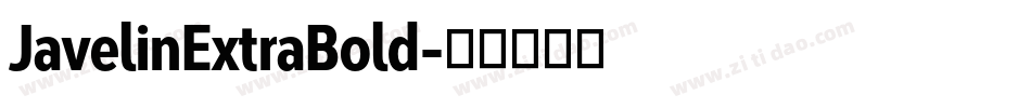 JavelinExtraBold字体转换