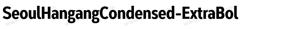 SeoulHangangCondensed-ExtraBold字体转换