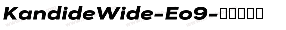 KandideWide-Eo9字体转换