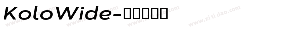 KoloWide字体转换