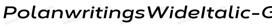 PolanwritingsWideItalic-GMDA字体转换