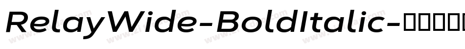 RelayWide-BoldItalic字体转换