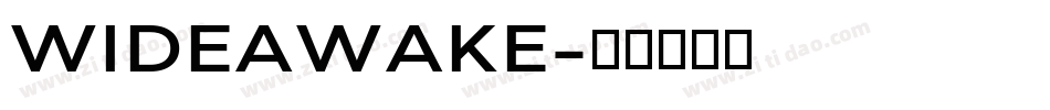WIDEAWAKE字体转换