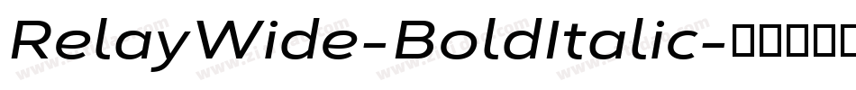 RelayWide-BoldItalic字体转换