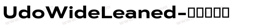 UdoWideLeaned字体转换