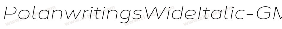 PolanwritingsWideItalic-GMDA字体转换