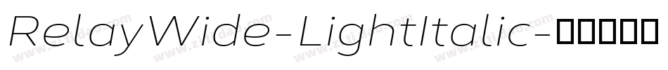 RelayWide-LightItalic字体转换