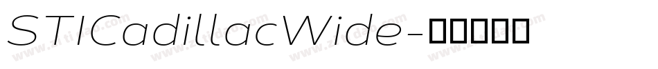 STICadillacWide字体转换
