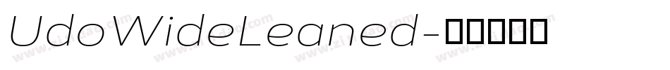 UdoWideLeaned字体转换